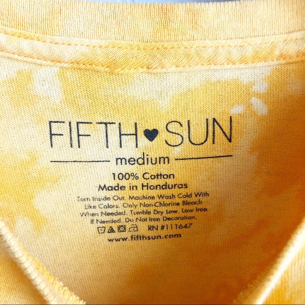 FIFTH SUN boho hand tie dyed cropped top M - Picture 7 of 7